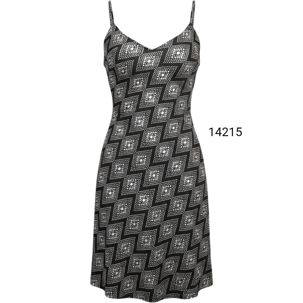 Banana Republic Maxi Dress Womens XS Tall Black White Dot Print Spaghetti Straps